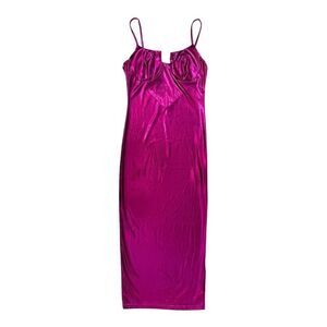 Miami Hot Pink Midi Dress‎